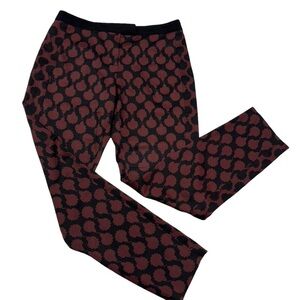 Rachel Roy Burgundy/Black patterned Trouser Pants Size 6